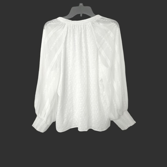 ALICE+OLIVIA Lang Embroidered Button Down Long Sleeve Blouse size Large NWT - Picture 8 of 14